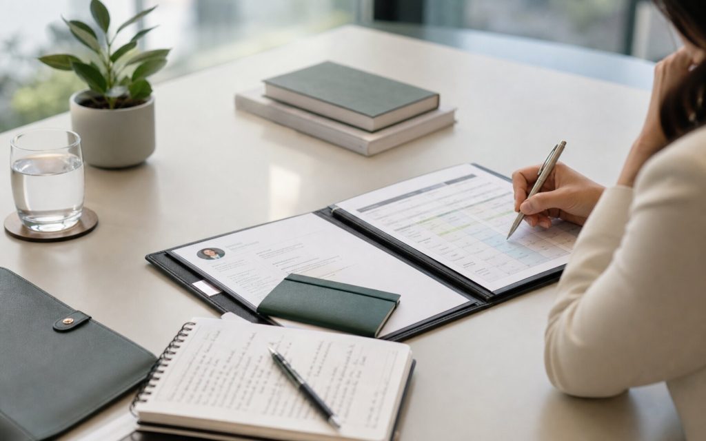 A professional planning employment-based immigration options at a bright advisory desk.